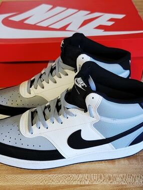 Men's NIKE Court Vision Next Nature Mid Light Smoke Grey Size 11.5